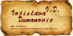 Vojislava Dumanović vizit kartica